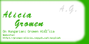 alicia gromen business card